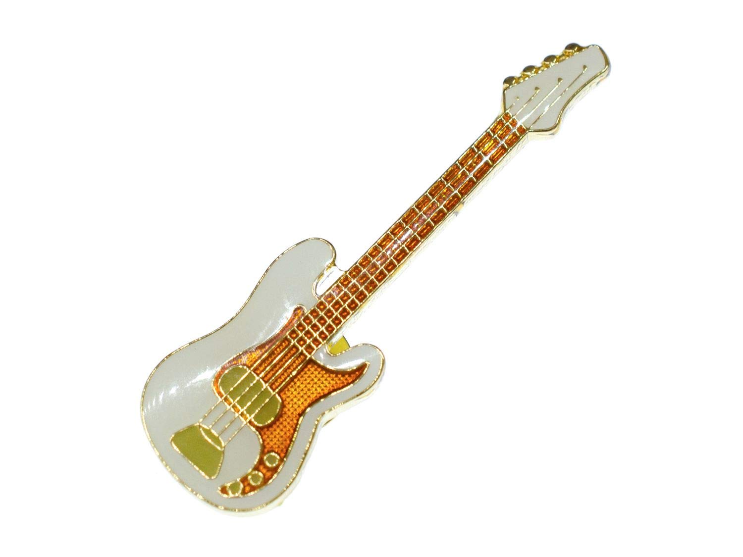 Miniblings E-Bass Pin Badge Button Music Guitar Instrument Electric Bass White