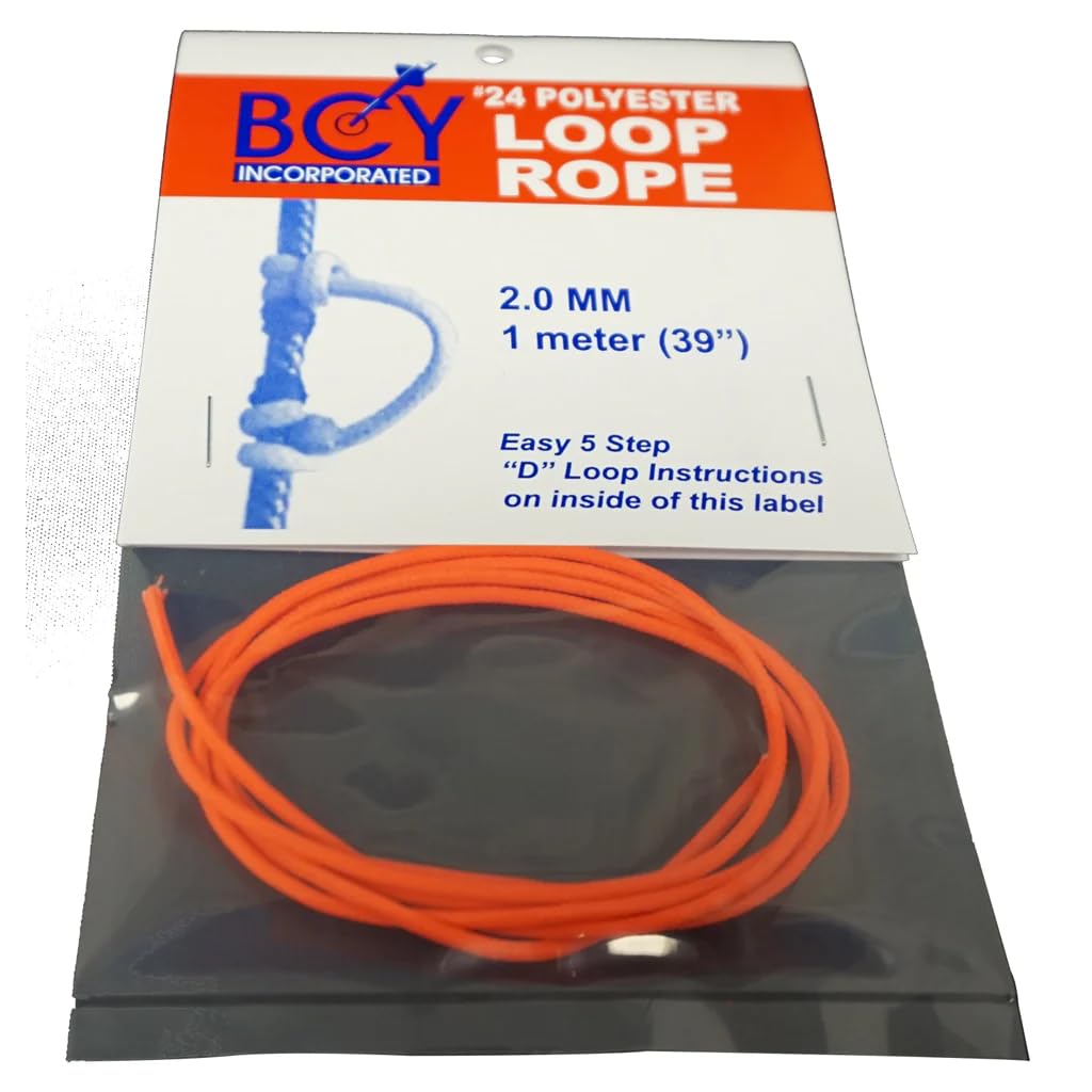 BCY 24 D Loop Rope, Neon Orange, 1m