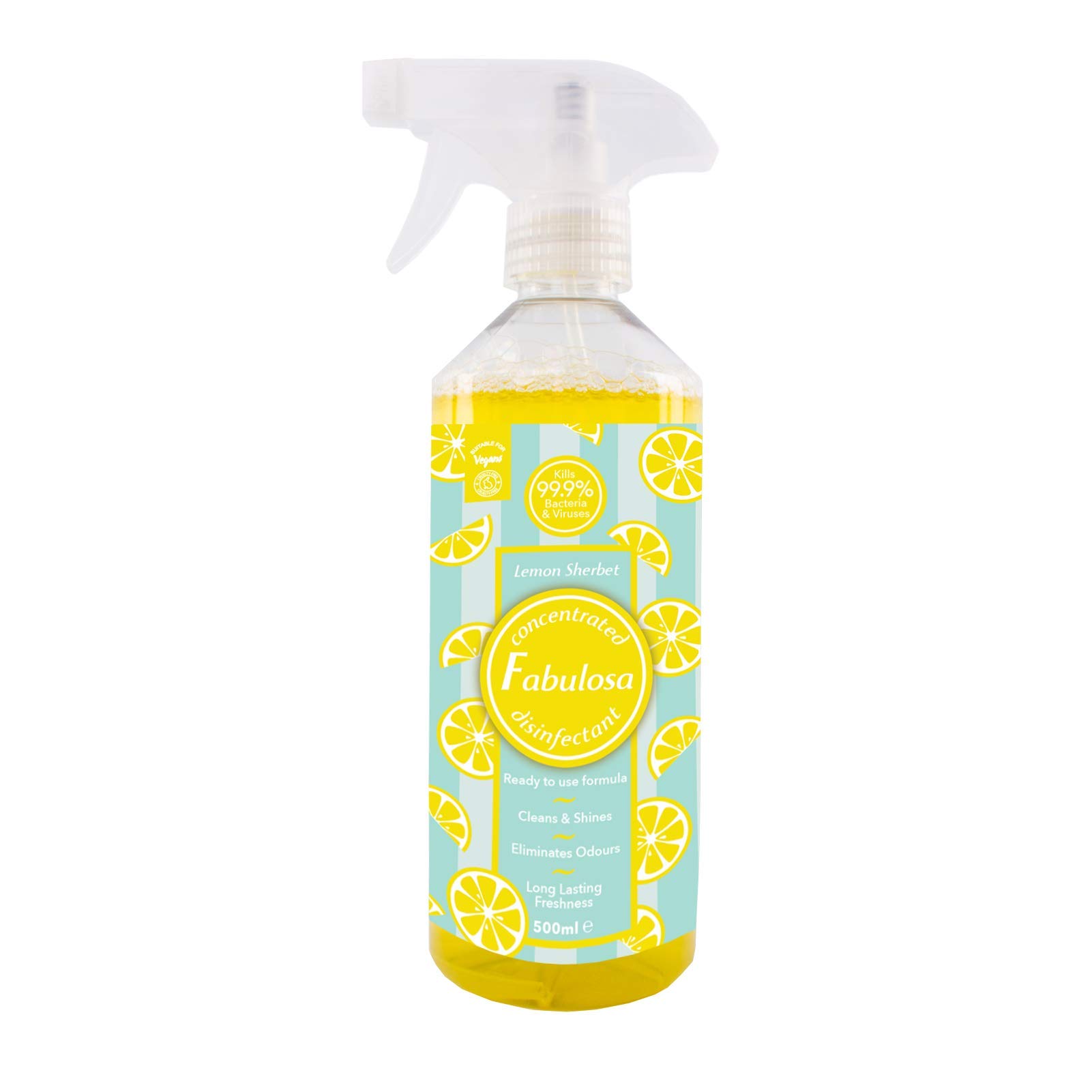 Fabulosa Antibacterial Disinfectant Spray, All Purpose Multi Surface Cleaner, 500ml, Individual, Lemon Sherbet