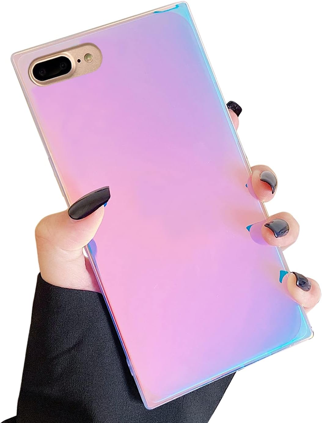 Purple Aesthetic Case Iphone Qokey Colorful Glitter Silicone Case