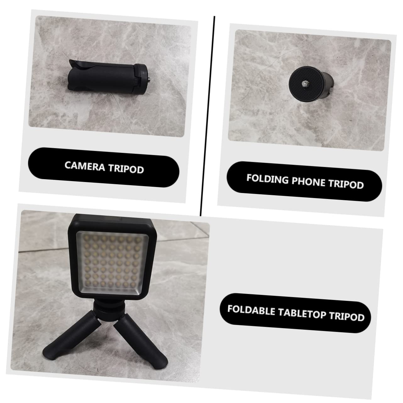 Veemoon 4piezas Tripié De Mesa para Cámara y Teléfono Soporte Portátil para Fotografía y Streaming