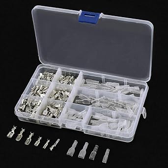 270X Crimp Terminals Female Male Wire Spade Connectors Insulated 2.8/4.8/6.3 Set