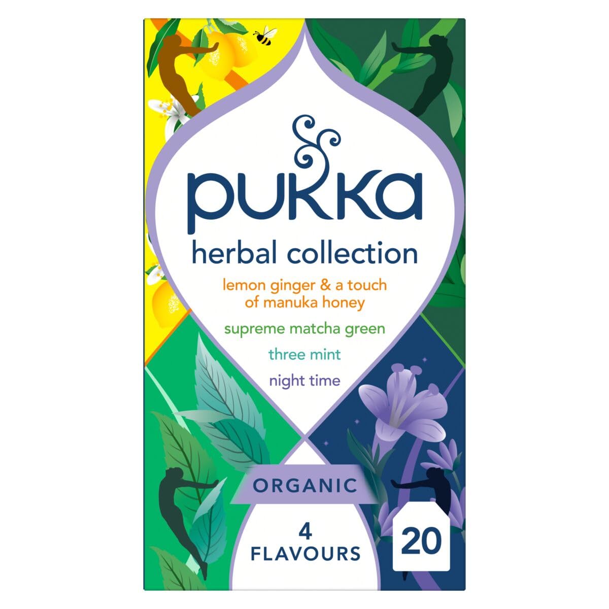 Pukka Herbs Organic Herbal Collection 20 Tea Sachets - 2 Pack