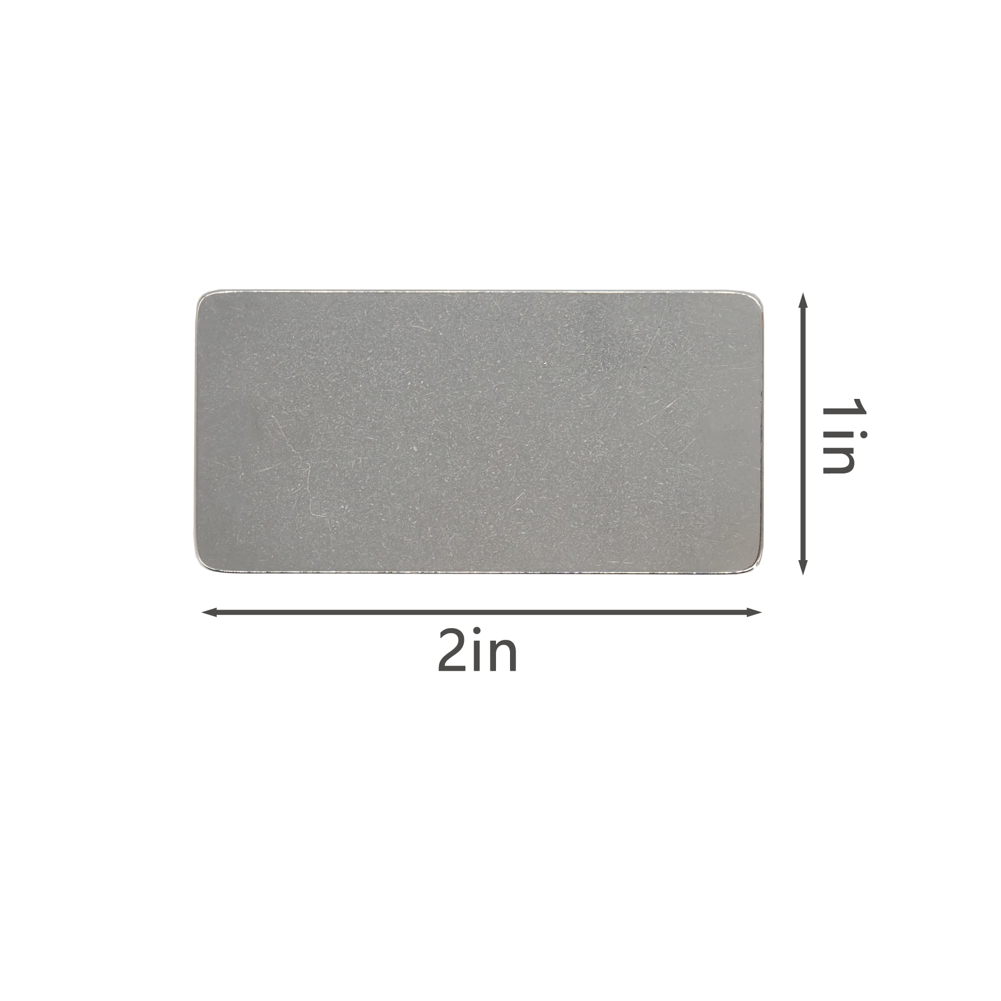 StayMax Stainless Steel Engraving Blank Tags Rectangle Stamping Blanks Blank Metal Plate 25 Pack 1x2Inch