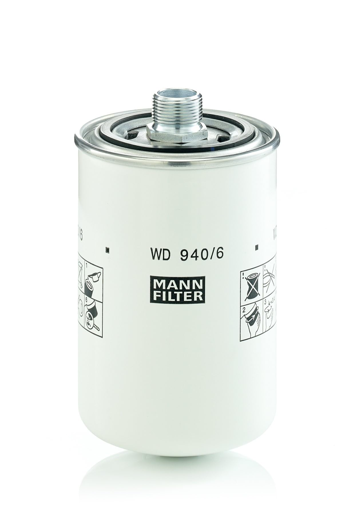 MANN-FILTER, WD 940/6 Filtro olio | Per Off-Highway, Massime prestazioni filtranti, Protezione motore, Guarnizione alta qualità, Qualità originale OE