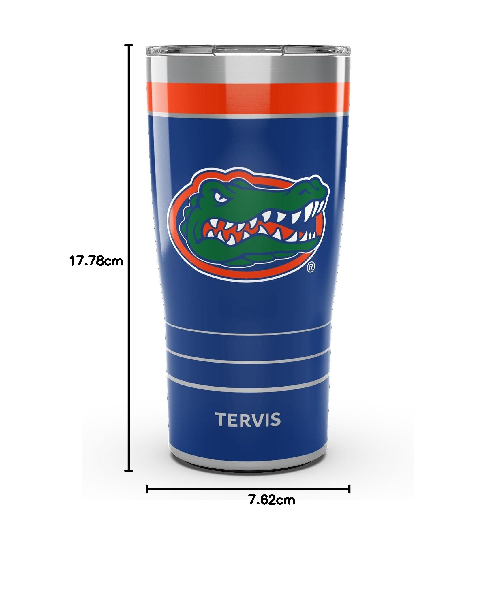 Tervis Traveler Florida Gators MVP Dreifachwandiger, isolierter Reisebecher hält Getränke kalt und heiß, 590 ml, Edelstahl