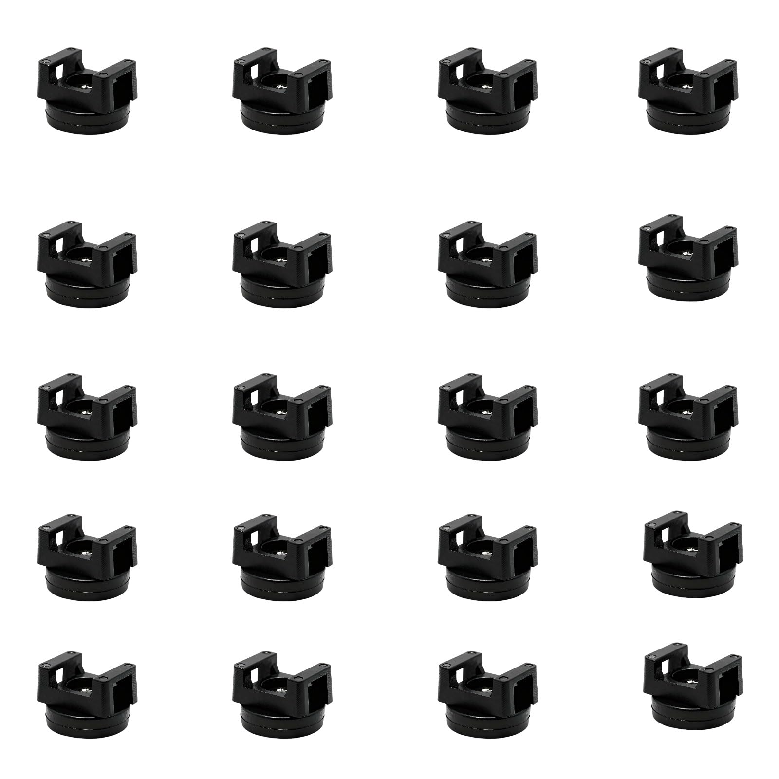 Supports pour colliers de serrage en selle avec base caoutchouc 3 kg de charge - Lot de 20