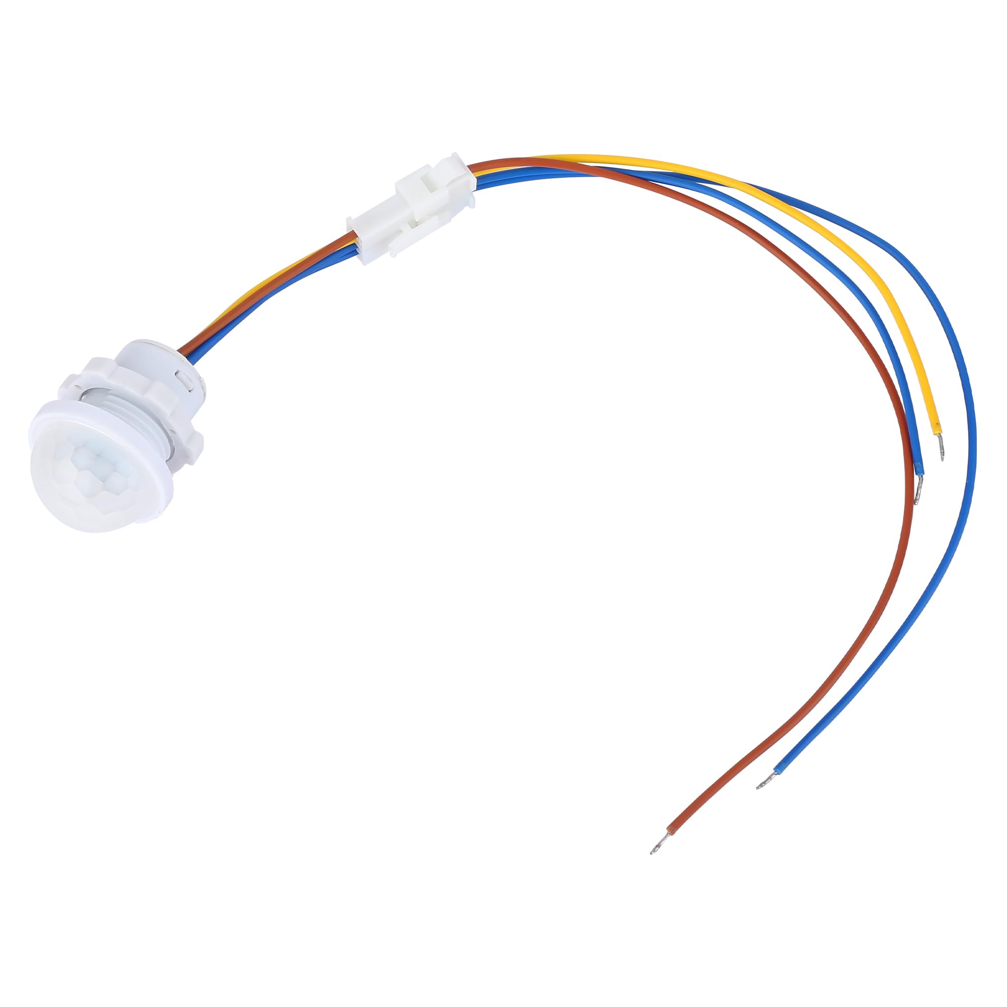 Pack de 6 interruptores de luz con detector de movimiento, sensor infrarrojo PIR, retardo de tiempo 30S, detección inteligente para LED, focos y otras luces existentes, techo y soporte de pared
