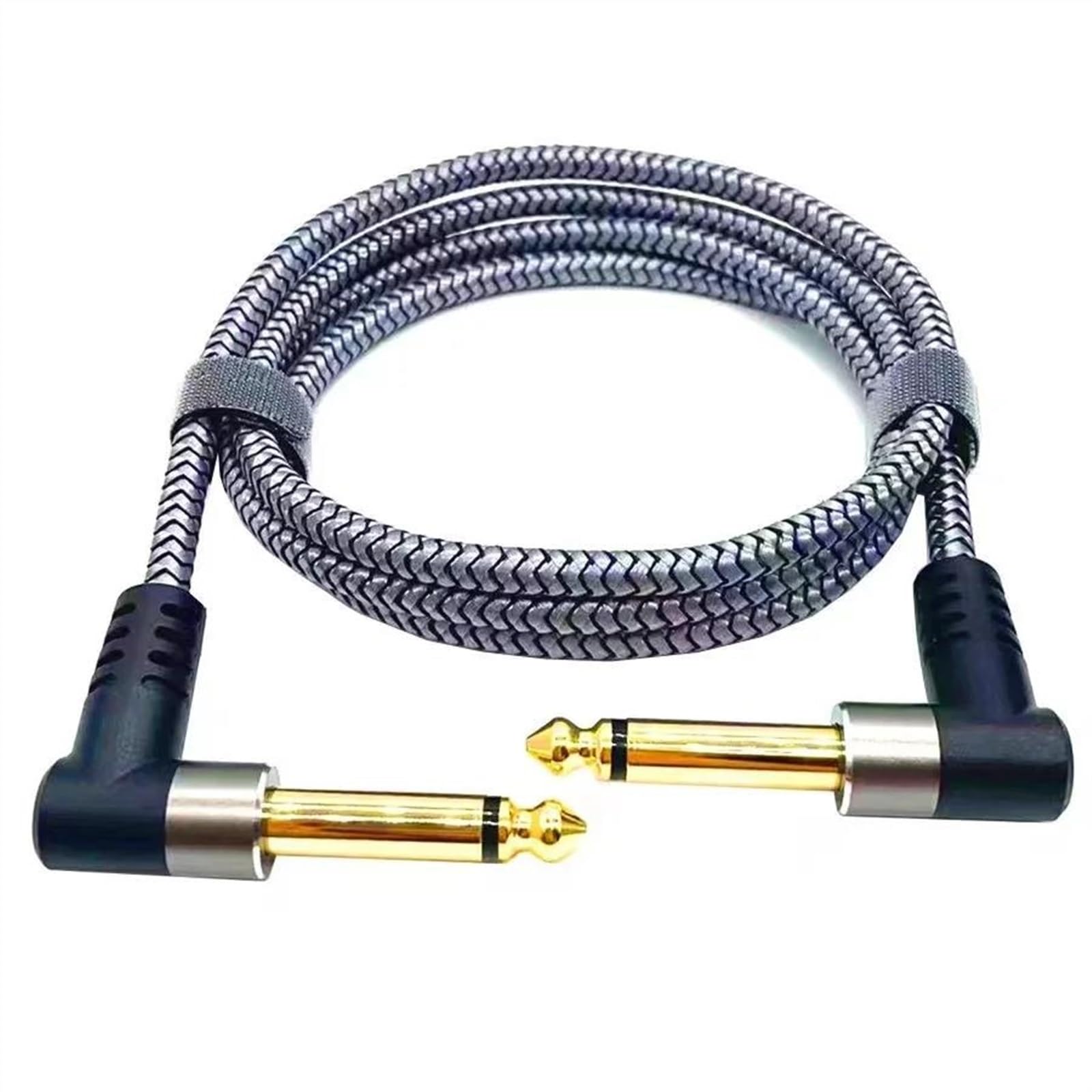 kabel audio instrumentu muzycznego Kabel Stereo Symetryczny, Kąt Zgięcia 1/4, Kabel Głośnikowy, Wzmacniacz, Do Gitary, Klawiatury‎ Kabel (1m(2pcs))