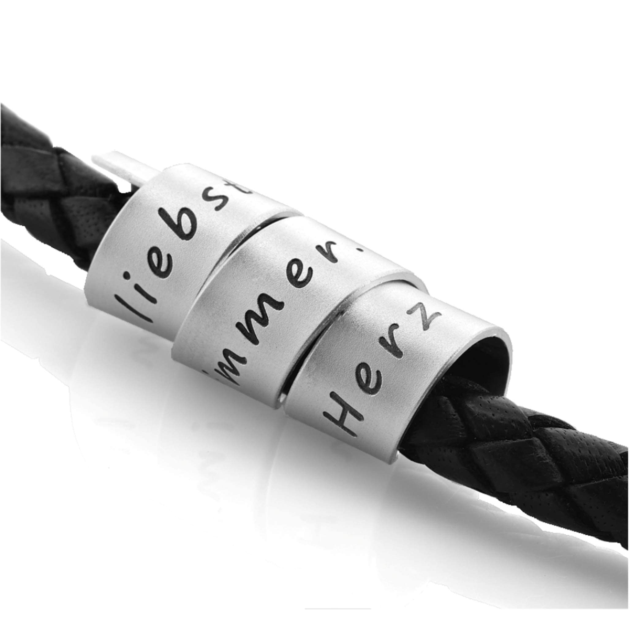 Lederkette Männer Gravur 925 Silber Anhänger Männerschmuck Kette Koordinatenschmuck Männerkette personalisiert Namenskette Herren Leder | HANDMADE IN GERMANY