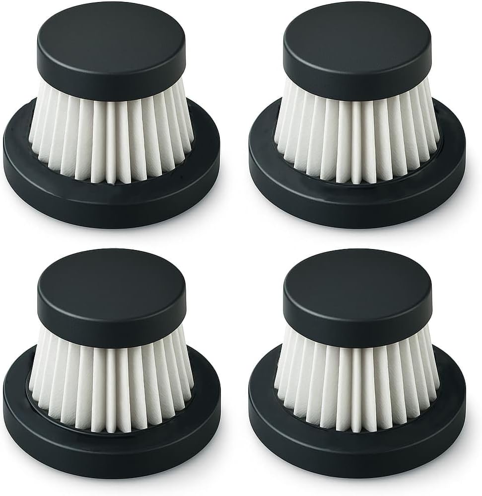 4-Pack HEPA Vacuum Filter Replacement Compatible with Compact Cordless Vacuum Cleaner as Seen on TV, Washable and Reusable Vac Replacement Parts