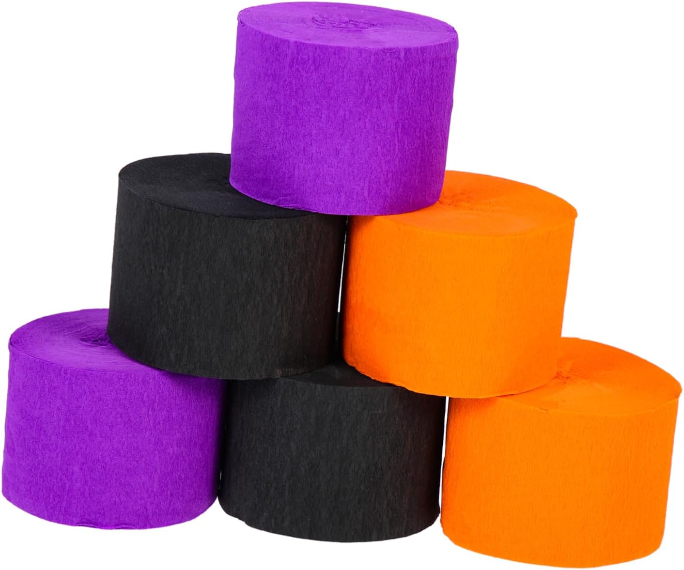 24rolls Halloween Crepe Paper Streamers Deep for Decorations for Wreaths Backdrops and Hanging Decor for Spooky Parties