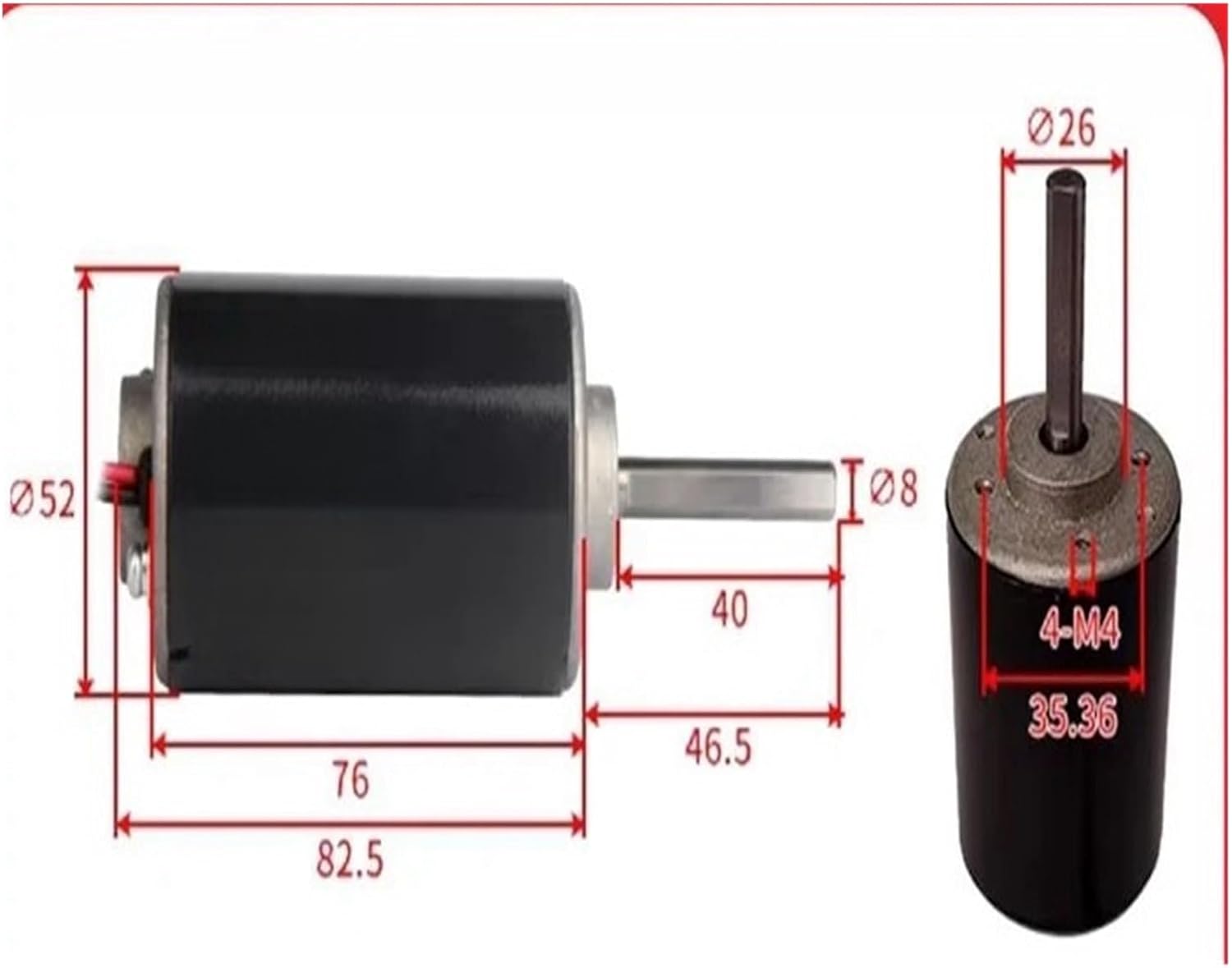 DC Motor Large Torque High-Speed Miniature Adjustable Speed Motor 12V 24V 30W DC Motor(24V 8000RPM)