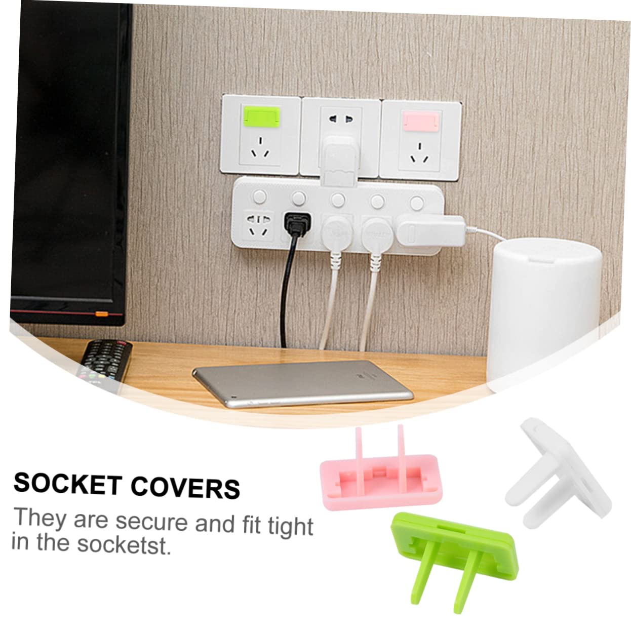 ERINGOGO 60pcs Anti-Shock Socket Covers Electric Socket Protectors for Boys and Girls Safety Hard Plastic Outlet Covers for Home and Baby Room