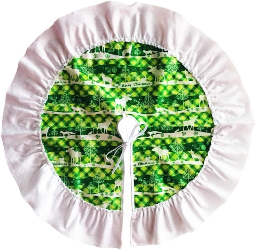 Tree Skirt Christmas Christmas Tree Skirt Christmas Decoration Tree Skirt Single Layer Cake Tree Skirt Mini Tree Skirt Decoration Christmas Skirt Tree(Green)