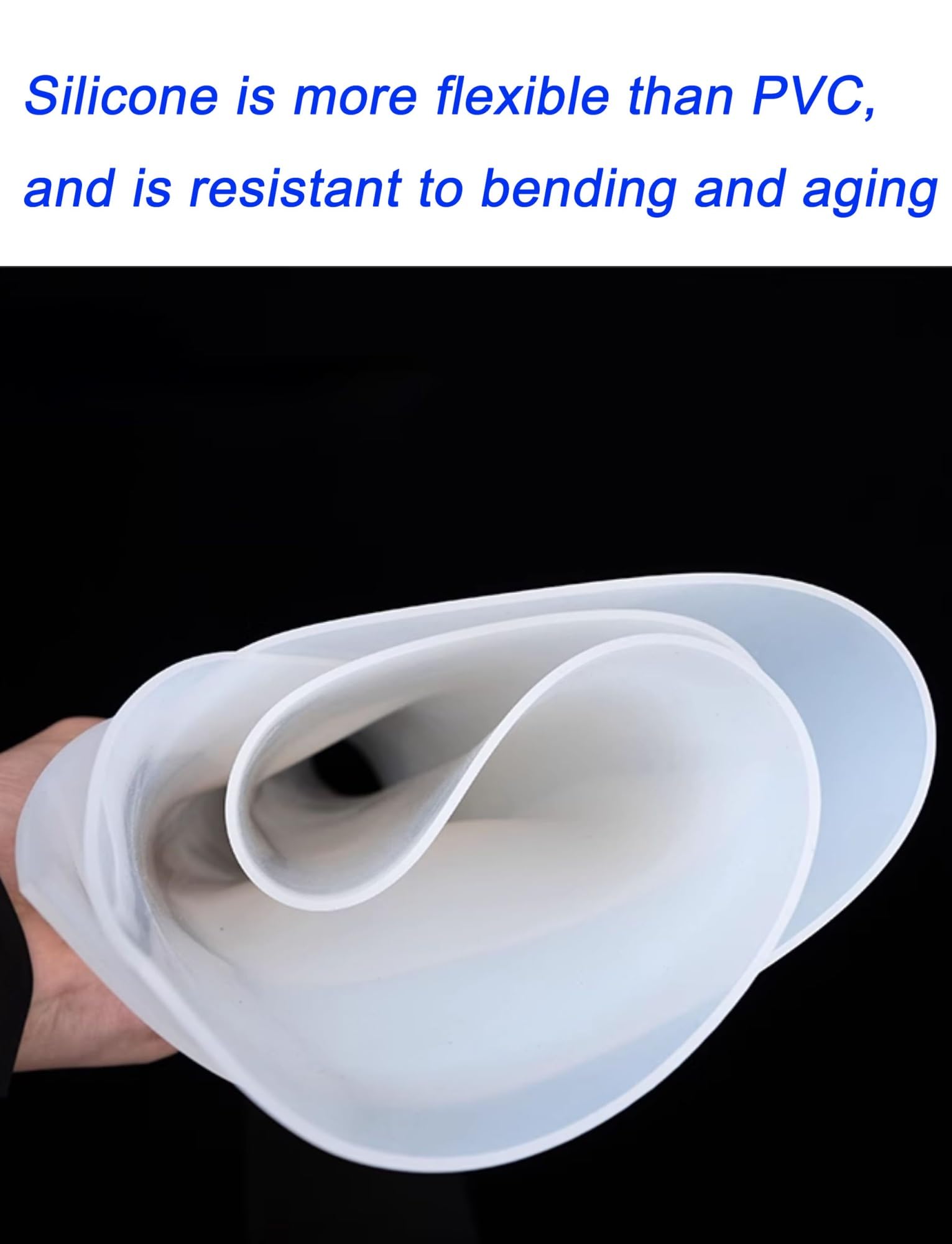 Foglio di silicone traslucido resistente alle alte temperature for parti industriali fai da te(1000x3000x1mm)