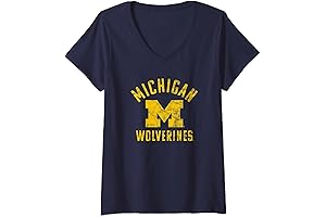 University of Michigan Wolverines U of M Women's Large V-Neck T-Shirt