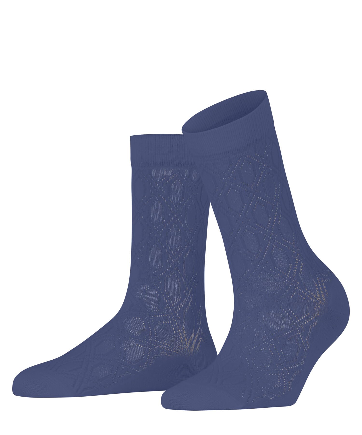FALKE Women's Evolute W So Cotton Patterned 1 Pair Socks, Blue Smoky 6483 Evolute, 2.5-5