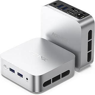 V1 Mini PC, Ιntel Alder Lake-N150 (hasta 3,6 GHz), 16GB DDR4 512GB M.2 SSD Mini Ordenador de Sobremesa 4K UHD, Gigabit Ethernet WiFi 5, BT4.2 para Oficina/Trabajo