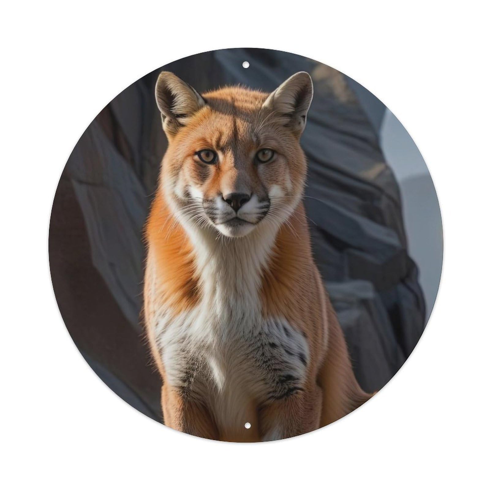 Animal Fox in The Mountains Metal Tin Sign