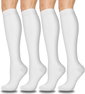 Compression Socks for Women & Men 4 Pairs, Best Support for Nurses Running Travel
