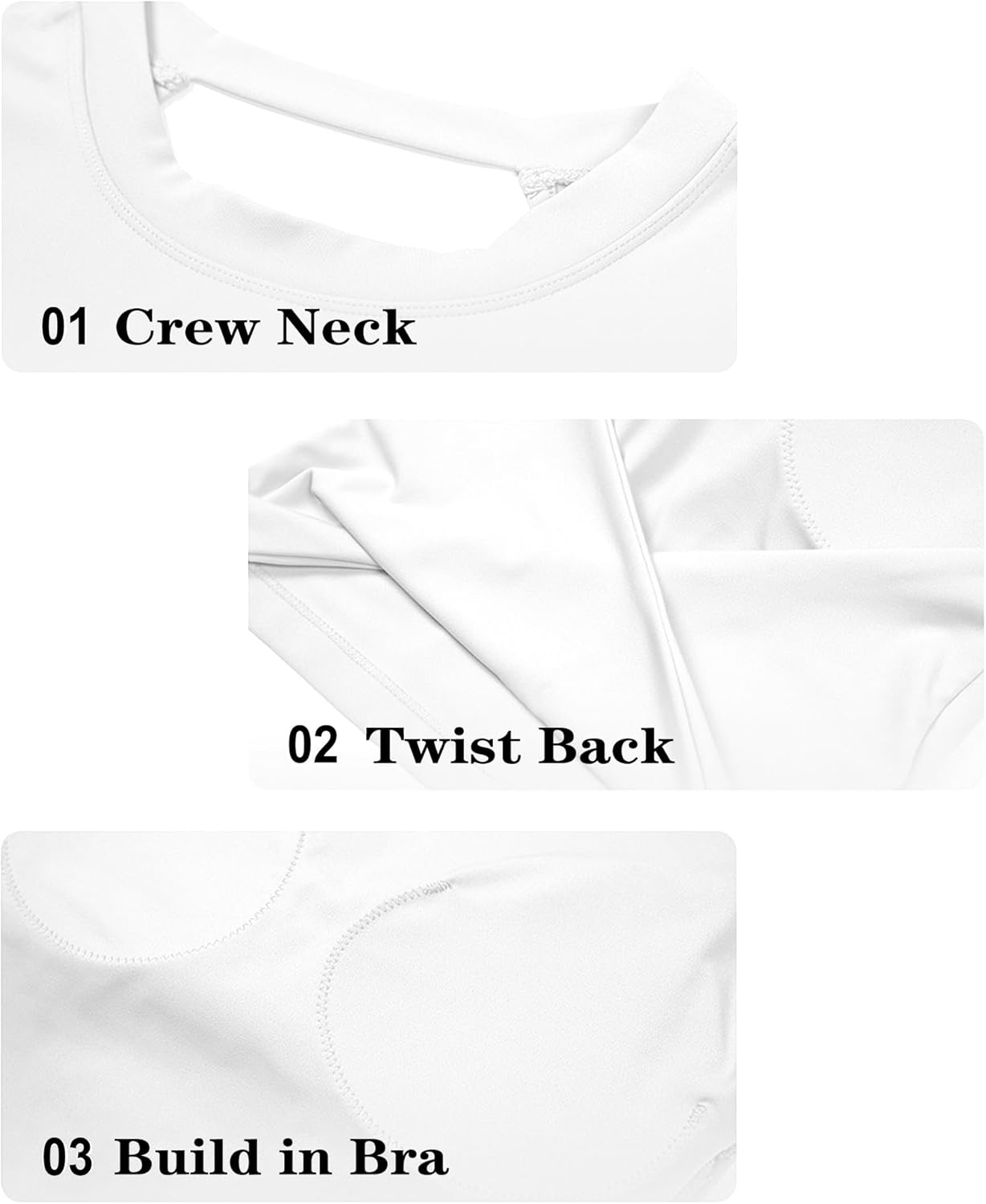 DaiLiWei Open Back Workout Tops for Women Longline Sports Bras Padded Crop Tank Yoga Top Low Back Shirts with Built in Bra - Image 4