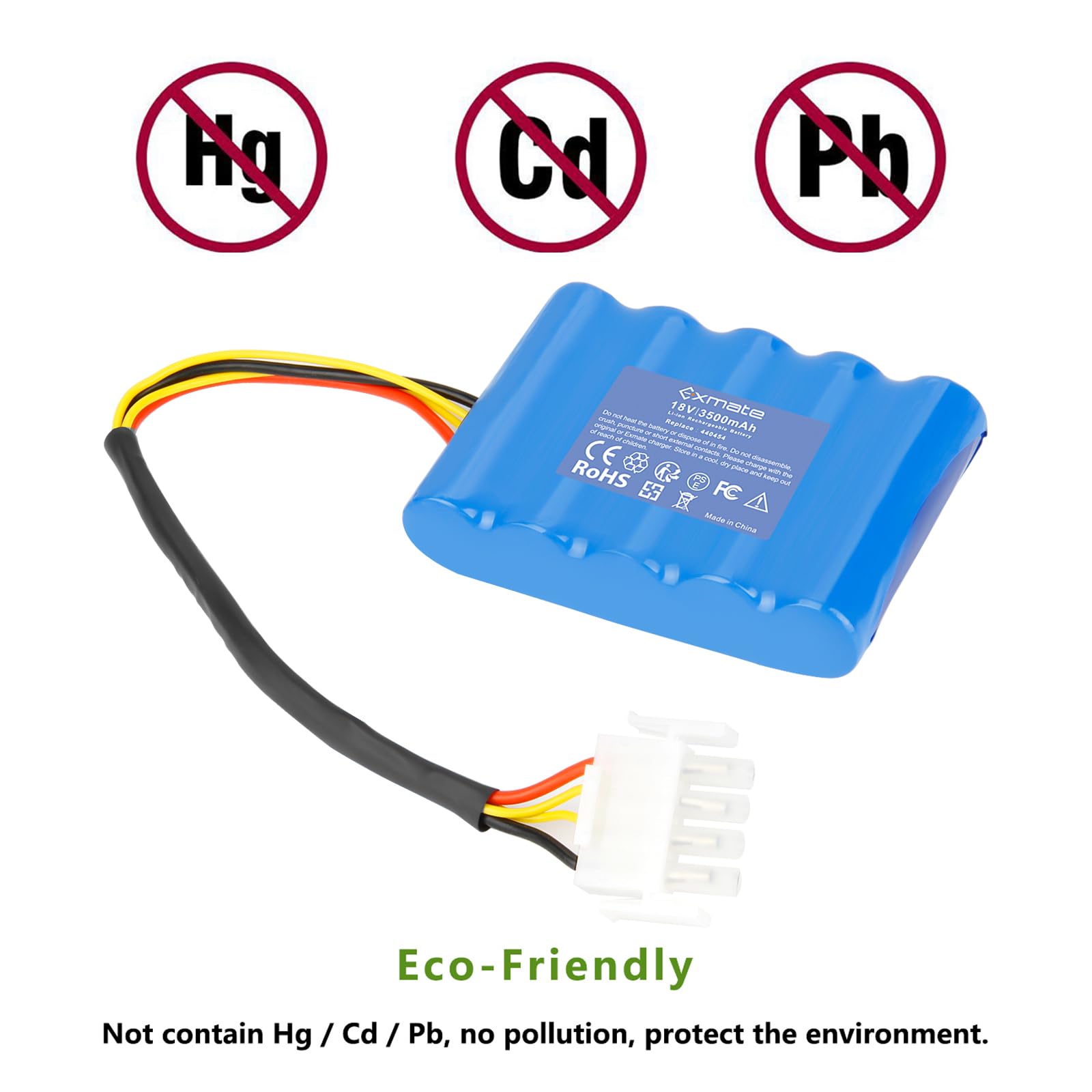 Exmate 18V 3500mAh Li-ion Akku kompatibel mit AL-KO Robolinho 500 E (119833) 02/2018-01/2019 100 110 1100 41.6 1150 W AL-KO 440454 441154 442175 442196 Rasenmäher