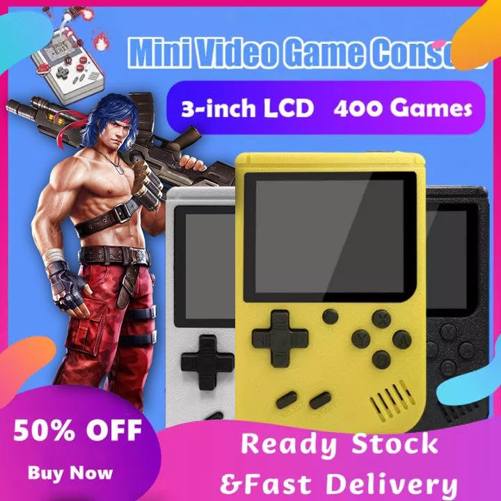 SMARTCAM 3.0 Inch Portable Handheld Video Game Console with Preloaded Games, Slim Gaming Player for Kids, Fun Gift Option 6 61jtkRGeZyL