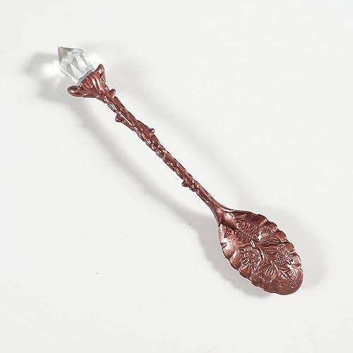 Miniatura 5 de Escoba de altar de bruja de 9.4 pulgadas en miniatura con cepillo Wicca para ceremonias mágicas, rituales Wiccan de Halloween y cucharas de café