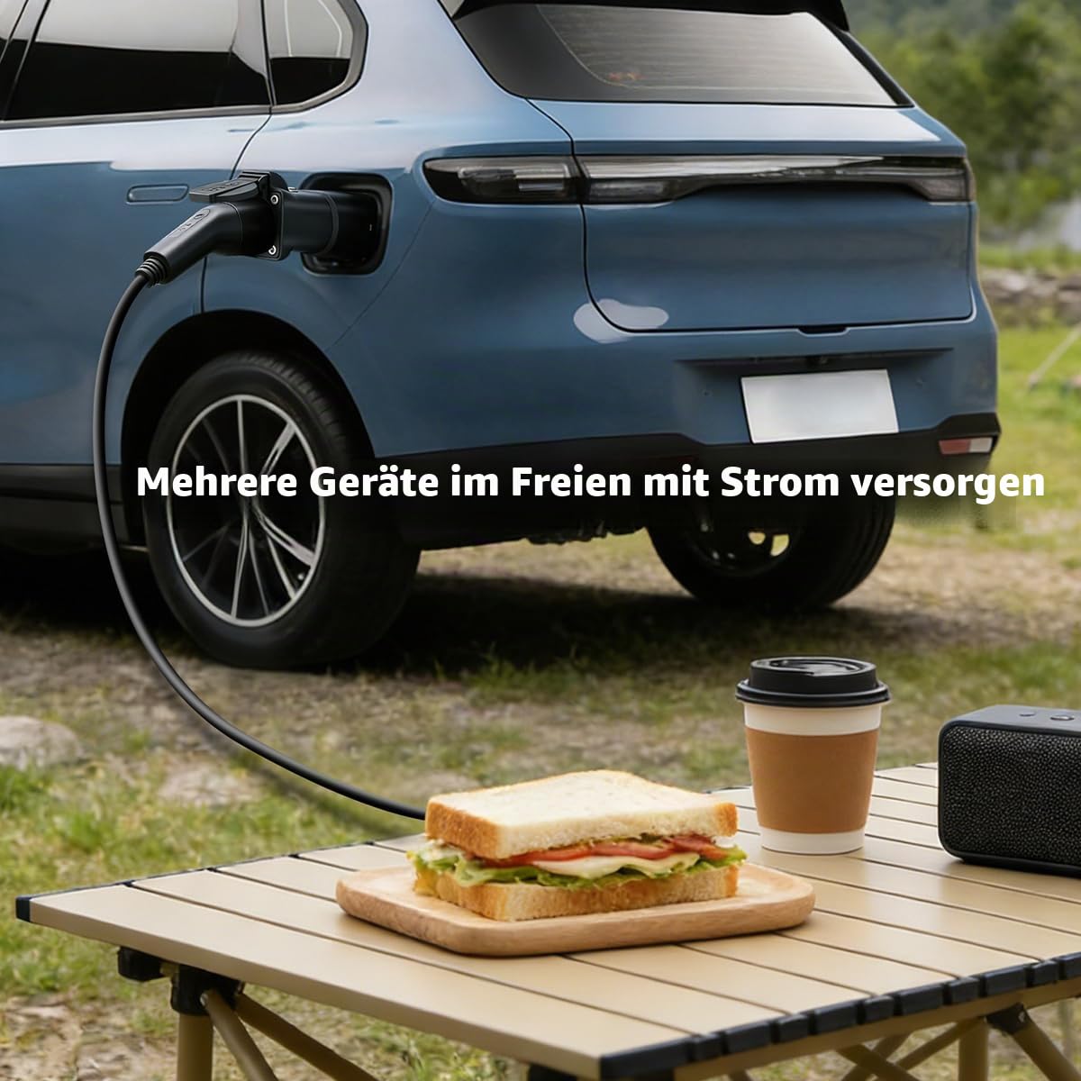 V2L Adapter Kompitable Mit Leapmotor B10 C10 C16 EV, Typ 2 auf Schuko | 3,5KW 16A 250V Fahrzeug-zu-Ladung-Adapter Vehicle to Load, für Elektrofahrzeuge die V2L-Funktionen unterstützen
