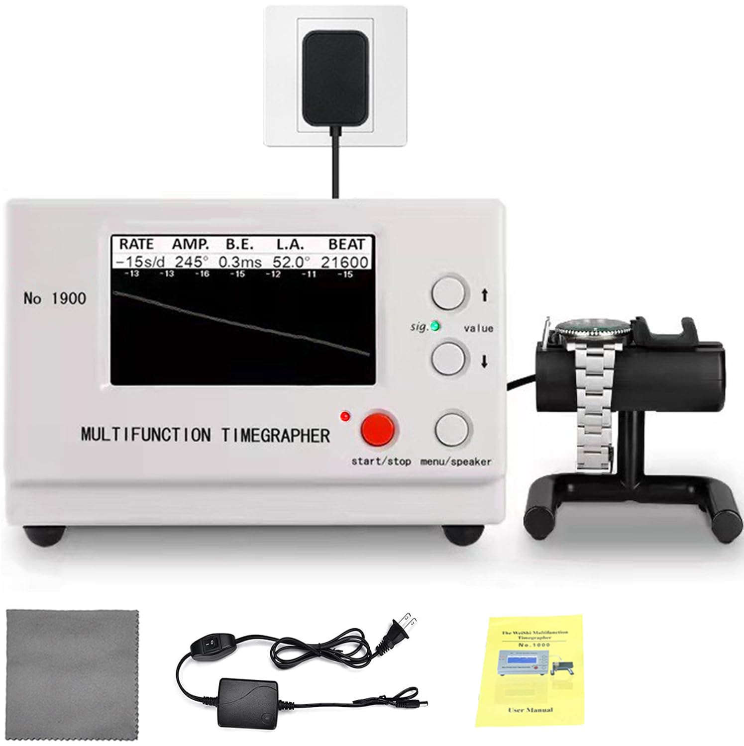 Watch Timegrapher No.1900 Multifunctional Watch Tester, Wristwatch Timing Machine for Wat…
