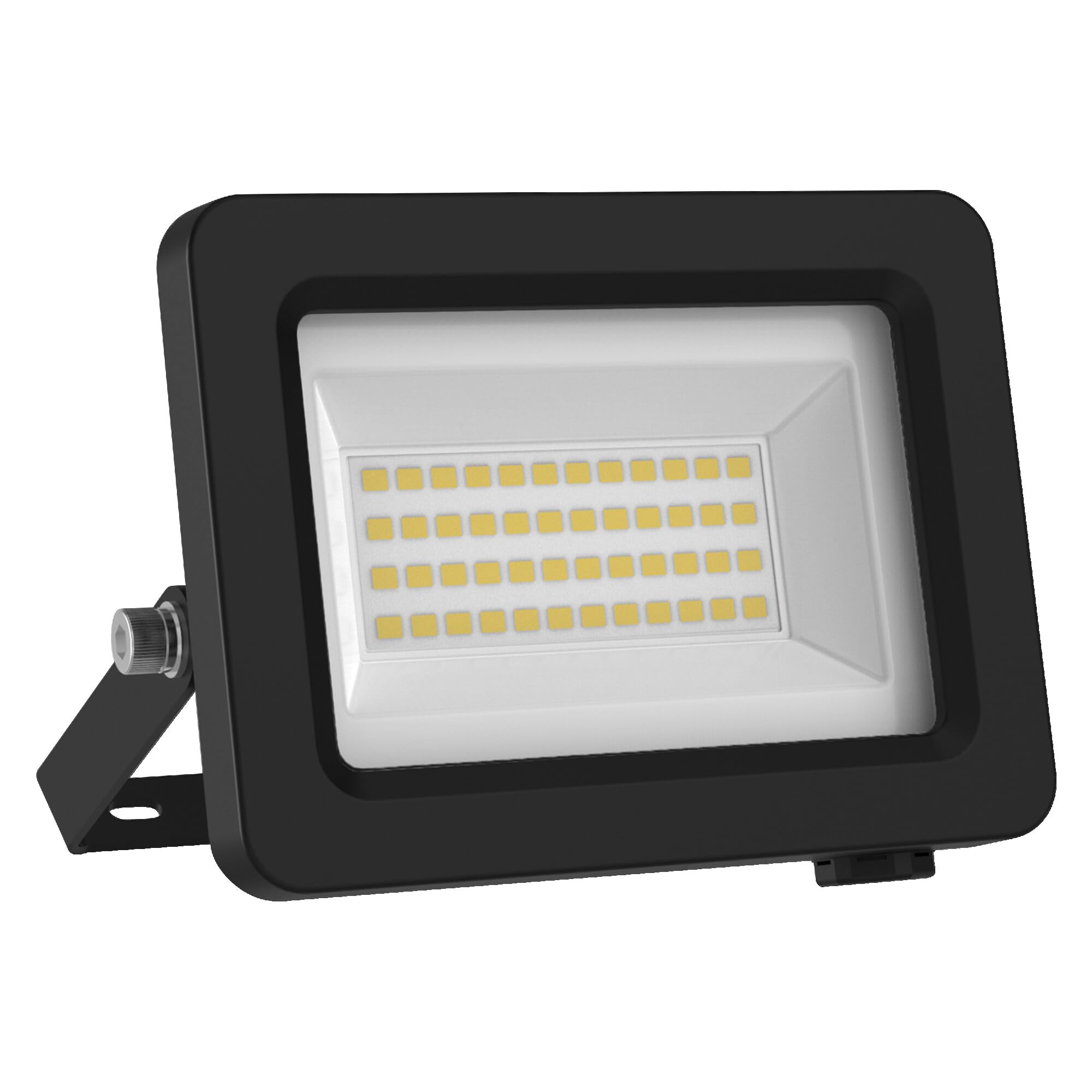 LEDVANCE Proiettore LED con classe di efficienza energetica A, alloggiamento in alluminio nero, 10 W, 1750 lm, per applicazioni esterne, peso leggero, installazione semplice, pacco da 8