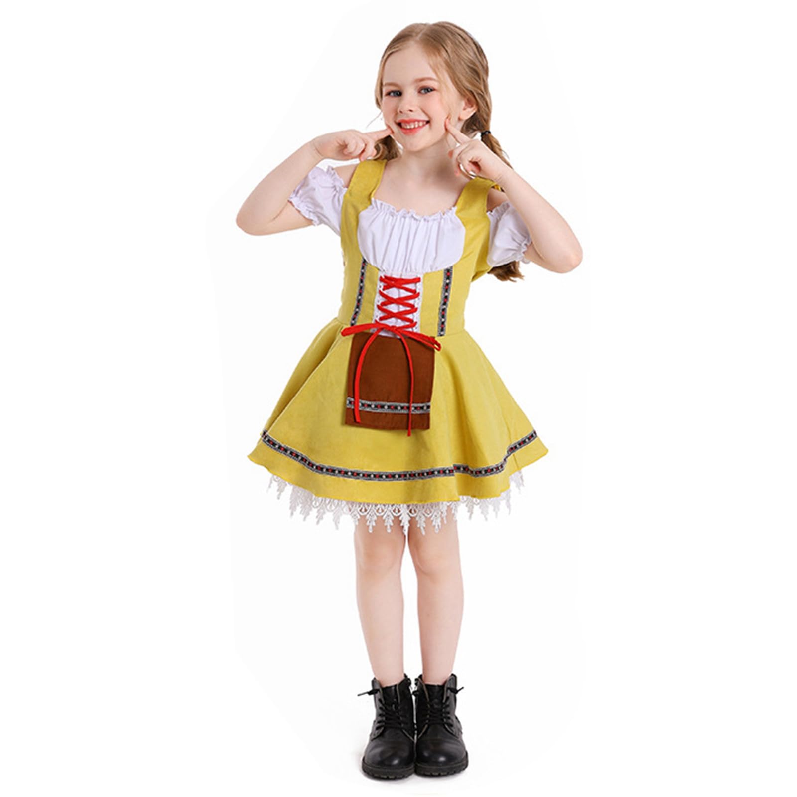 Genérico Disfraz Halloween NiñA Bebe - Conjunto de falda corta de color para disfraz de festival, festival europeo de la cerveza, para niña