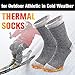 Busy Socks Winter Warm Thermal Socks for Men Women Extra Thick Insulated Heated Crew Boot Socks for Extreme Cold Weather, Medium, 1 Pair Light Grey
