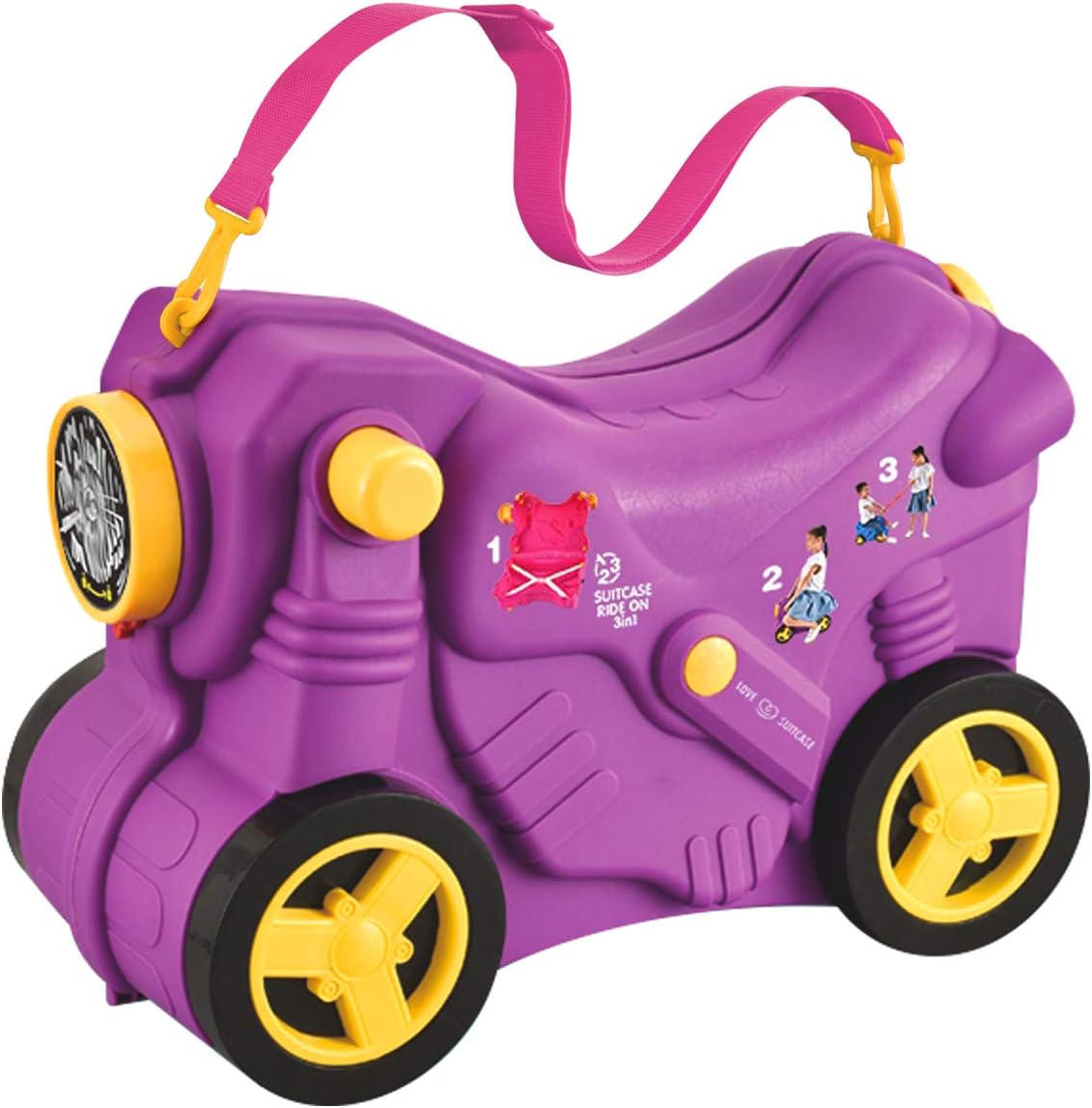 Children’s RideOn Travel Luggage Motorcycle Modelling with 4 Wheels 25