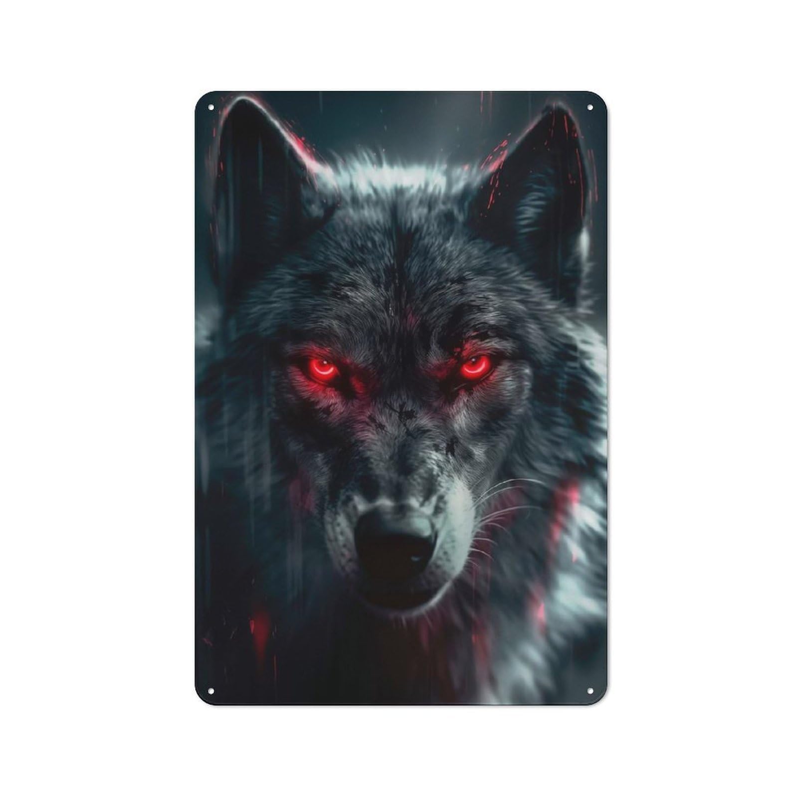 Junmoney Eyes Of The Night Metal Sign 30X20cm With For Pub Or Café, Retro Decor, For Cooler-Month Interiors With Retro Character