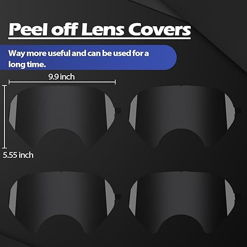 Miniatura 3 de 40 paquetes de cubiertas de lentes desprendibles compatibles con 3M 6885, 6000, 6700, 6800, 6900 Serie de mascarillas respiratorias, cubierta