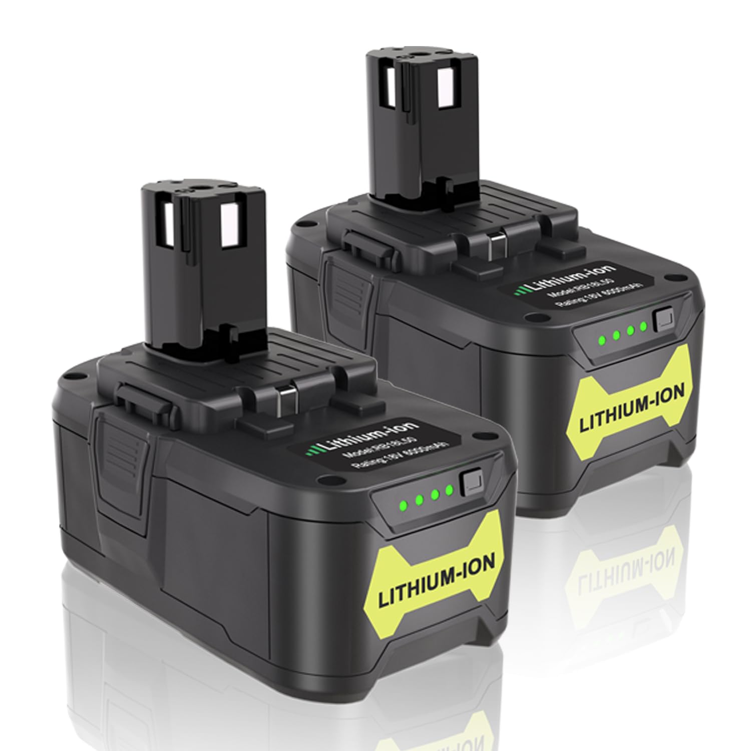 Leisuda 2 Packs 6.0Ah 18V Batteries Compatible for Ryobi 18V Battery, Replacement for Ryobi One Plus 18V Battery P197 P108 P102 P103 P104 P105 P107
