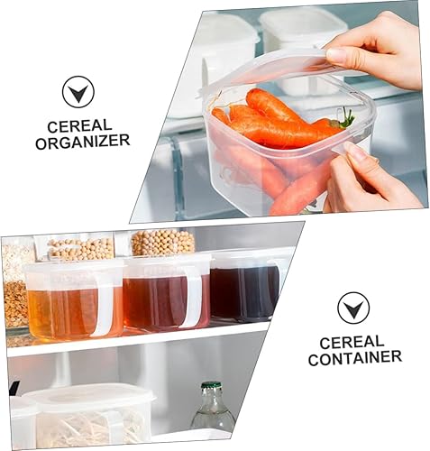 Miniatura 6 de 2 recipientes herméticos para almacenamiento de alimentos con tapas, contenedores de plástico transparente para cocina y refrigerador, ideal para
