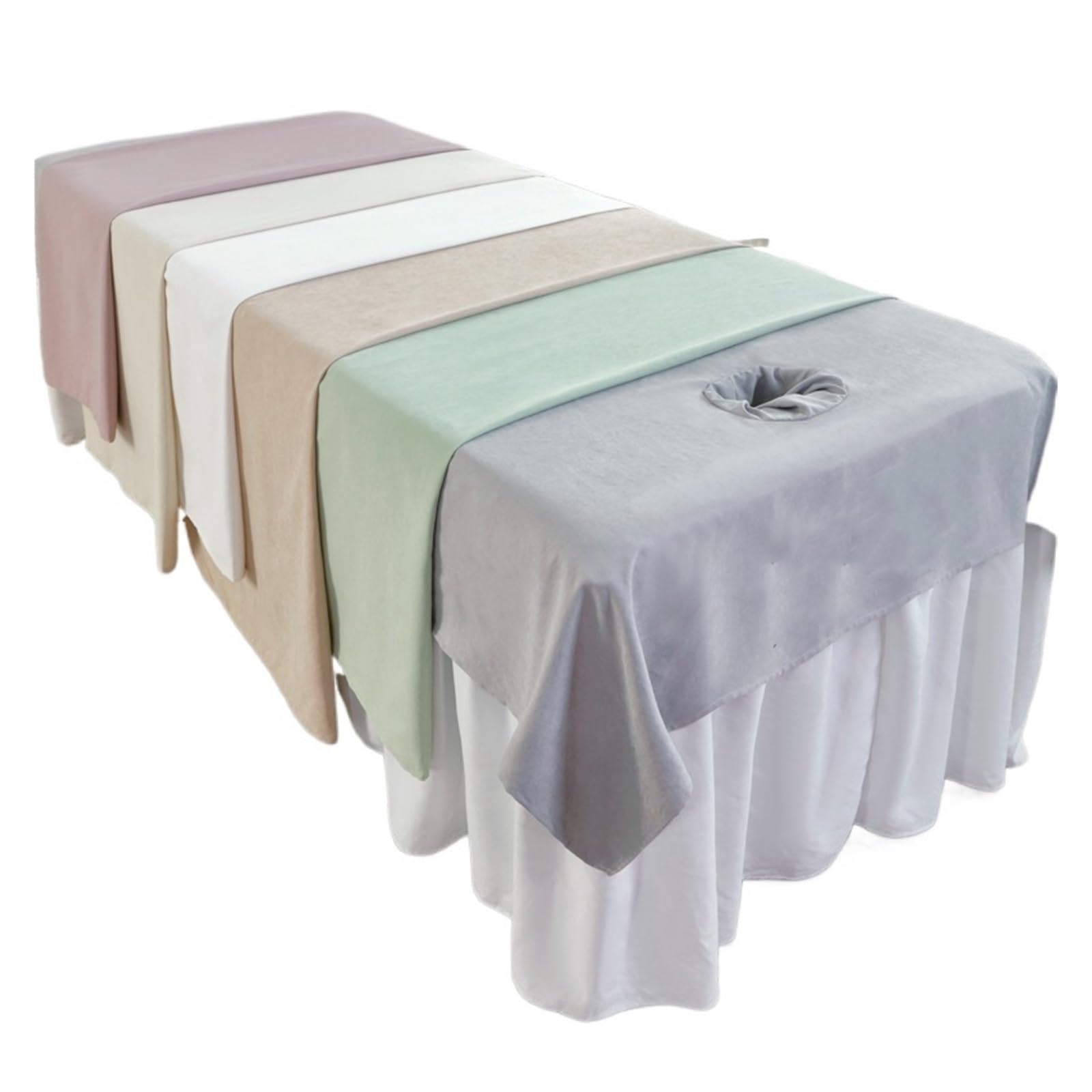 Sabanas Camilla Masaje Sábanas lisas de 120x230cm for salón de belleza, Tuina de masaje de SPA, cubierta de mesa de cama suave y agradable a la piel, antiencogimiento, con/sin agujero, 1 Uds.(Light Gr