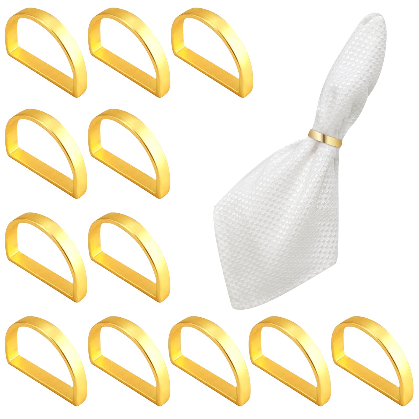 Servilleteros dorados Uieamsio Anillos Servilleteros de Oro Anillos Servilleteros Navidad para Cena Fiesta Navidad Coleccionar Familia Decoración de Mesa de Comedor Servilletero para Uso Diario