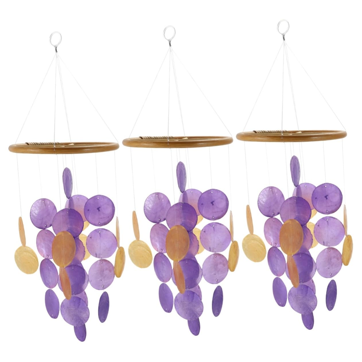 Cloche de vent à suspendre Kisangel lot de 3 pièces anti-rouille pour déco terrasse
