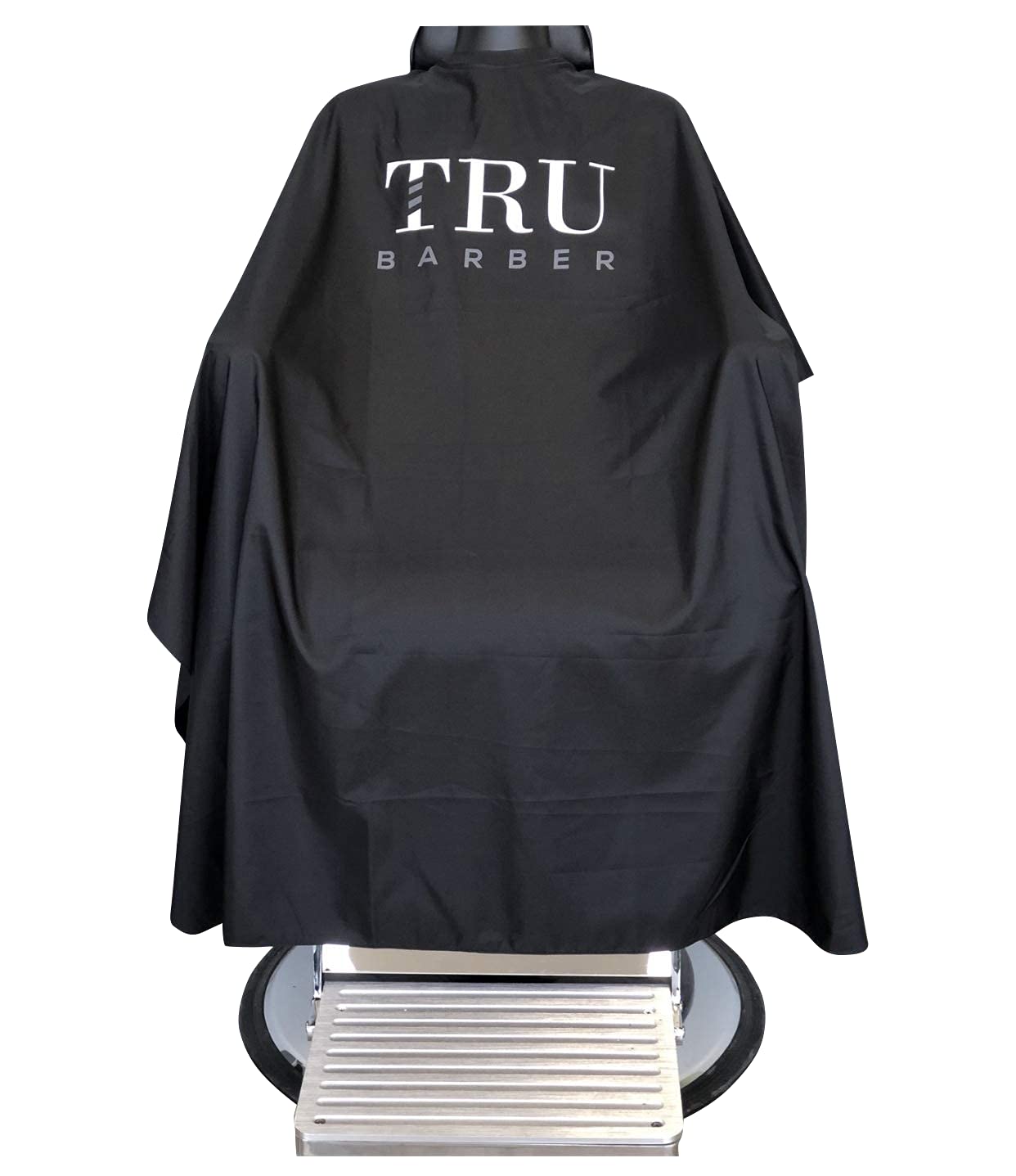 TRU BARBER Pack 2 Unidades Capa de Corte Peluqueria XXL Profesional, Cuello de silicona. Tela Poliester Impermeable Cierre a Boton. Ideal para Barberia, Peluqueria, Maquillaje, Salon Profesional.