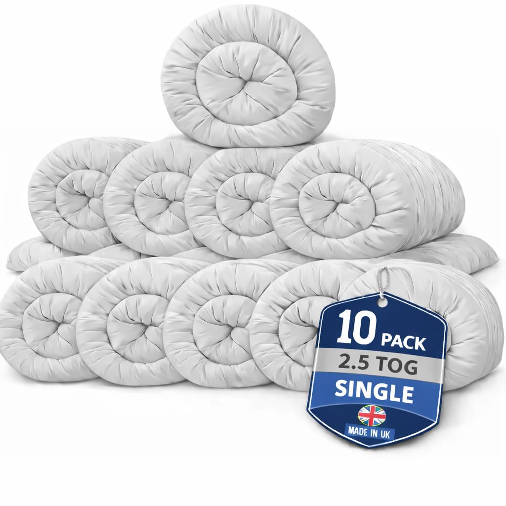 Hafaa Double Duvet 10.5 Tog (2 Pack) Anti Allergy Duvets All Year Roud Hollowfibre Filling Thick and Warm Duvet Double - UK Made Quilts — view 52