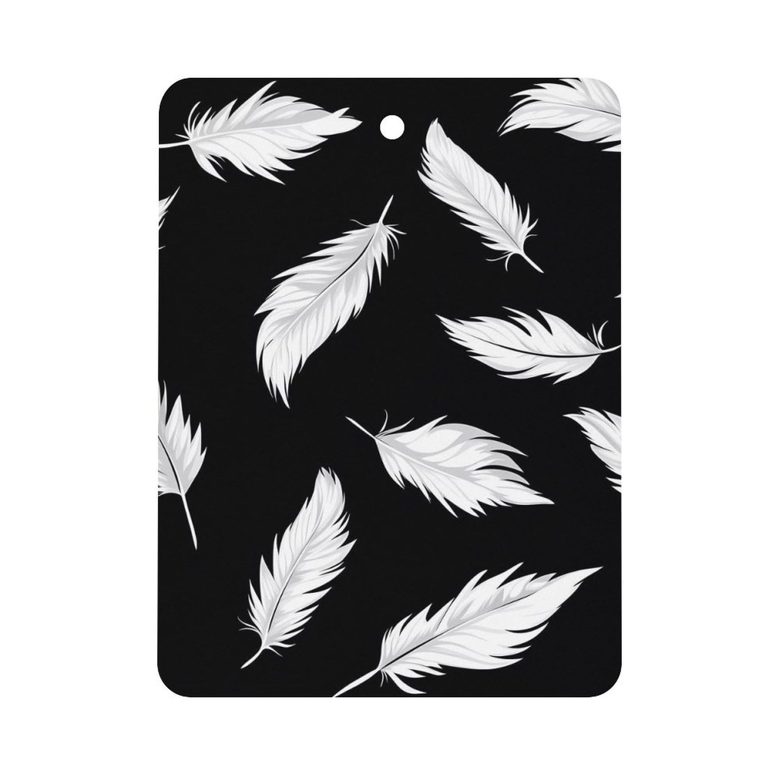 Feather Car Air Freshener Hanging Aromatherapy Tablets for Car Accessories Square