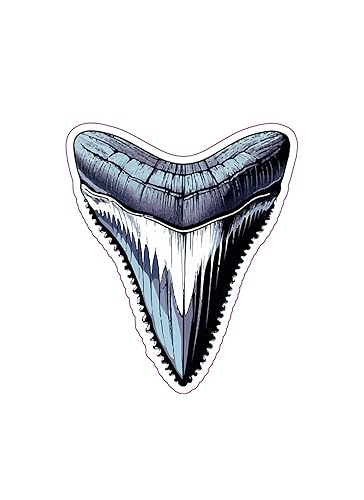 WickedGoodz Shark Tooth Vinyl Sticker - Meg Teeth Decal -