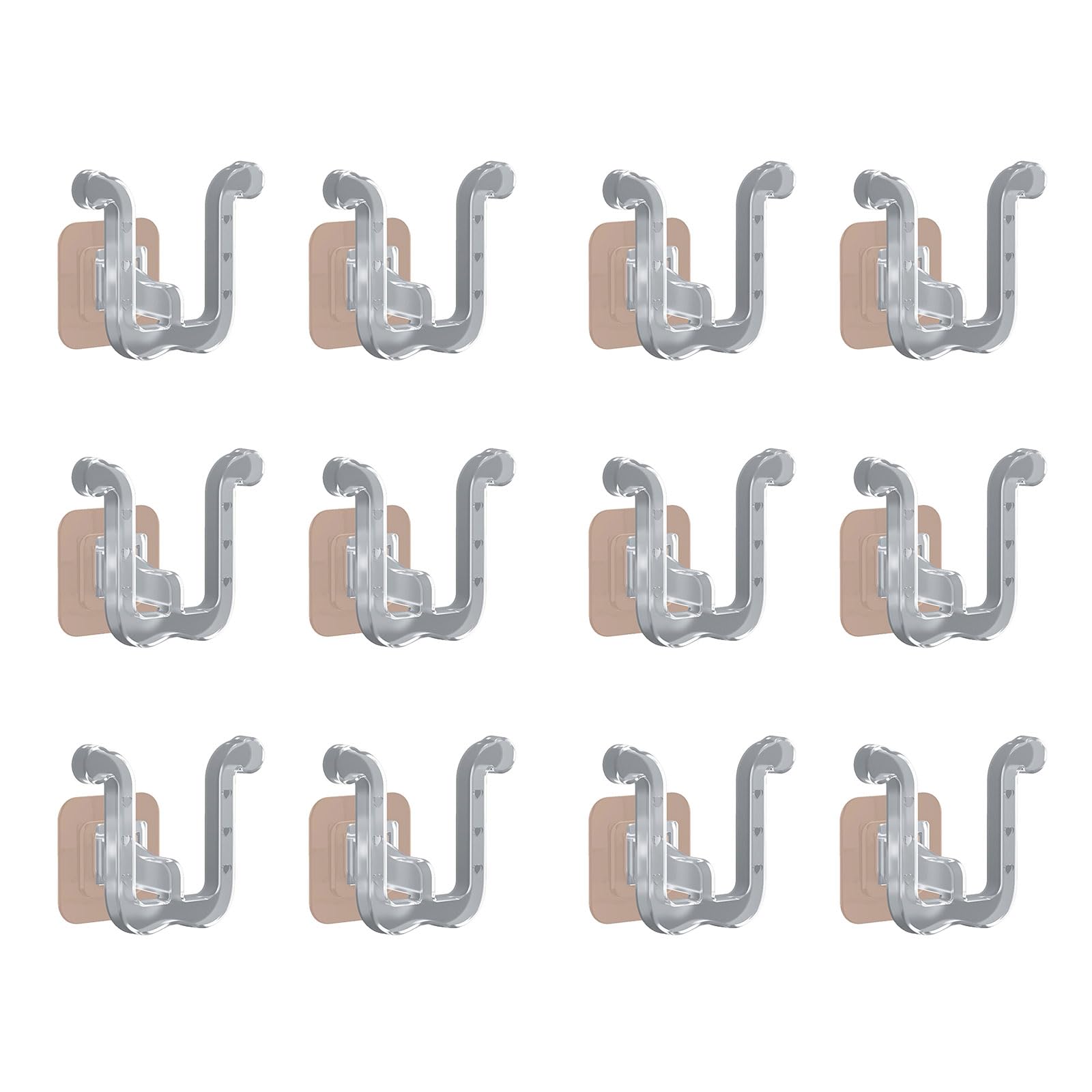 Xinsheinelry 12pcs Self-Adhesive Slipper Rack No-Punching Wall Mounted Shoes Storage Rack Drying Hanger Bathroom Shoe Hook Decoration