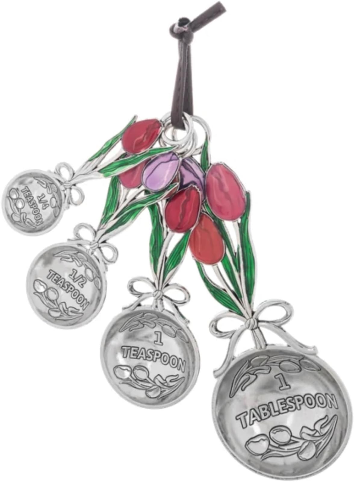 Ganz Easter Tulip Tableware Measuring Spoons, Set of 4, Kitchen Accessories