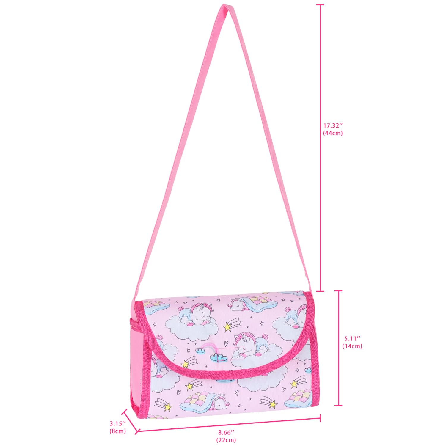 Accessoires de Poupée pour Poupée 40-45 cm - 12 Pièces avec Sac à Langer, Biberon, Bavette, Tétine et Couche pour Fille