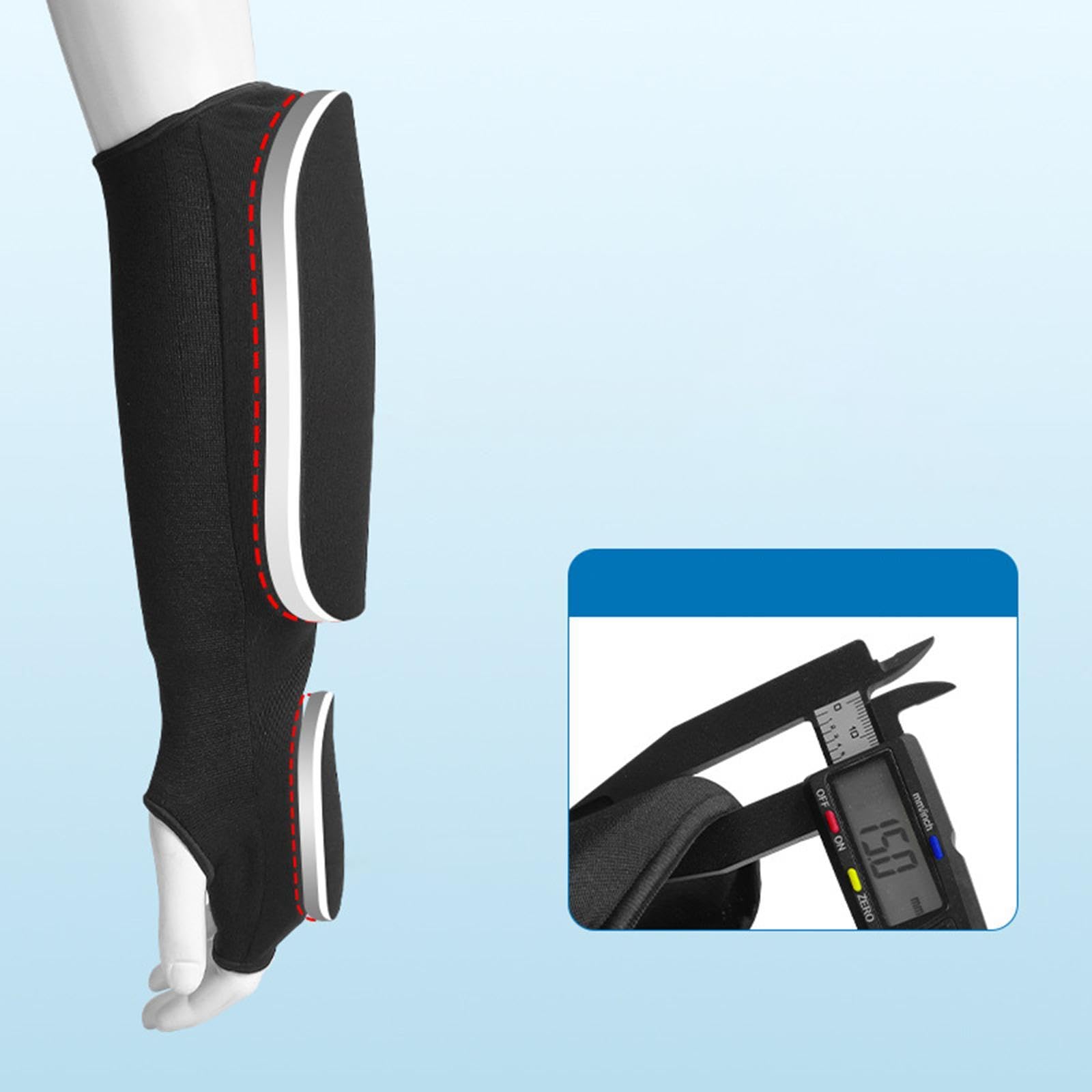 Fist - Protezioni per avambraccio, morbide, per palestra, taekwondo, XL, colore: nero